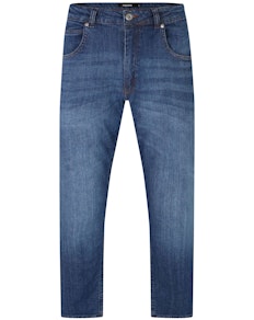 Bigdude Loose Fit Stretch-Jeans mit geradem Schnitt Mittlere Waschung