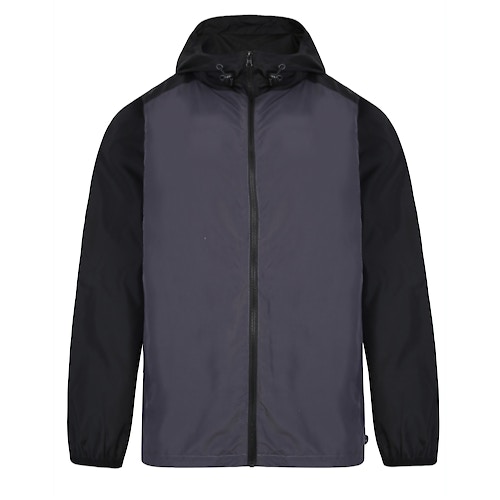 Bigdude Contrast Showerproof Jacket Black/Charcoal