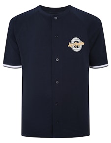 Bigdude Embroidered Baseball T-Shirt Navy Tall
