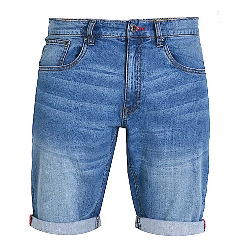 D555 Stretch Jeans Shorts Griffin Blau