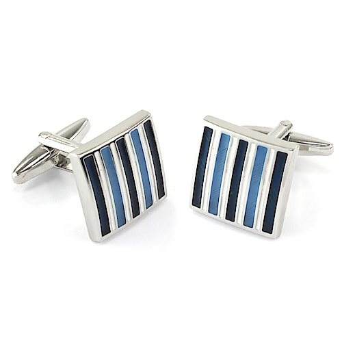 Sophos Blue Stripe Square Cufflinks