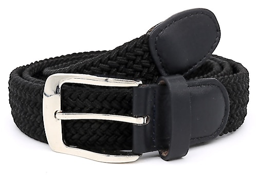 D555 Simon Stretch Braided Belt Black