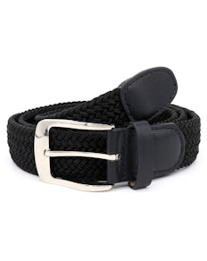 D555 Simon Stretch Braided Belt Black