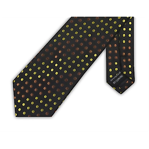 Knightsbridge extra lange Punkte-Krawatte Gelb/Bronze
