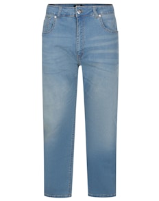 Bigdude Stretch Jeans With Whiskers Light Wash