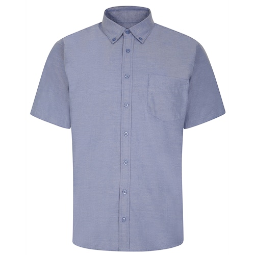 Bigdude Button Down Oxford Short Sleeve Shirt Royal Blue Tall