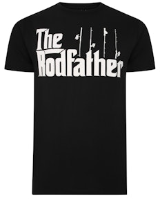Bigdude The Rodfather Print T-Shirt Black