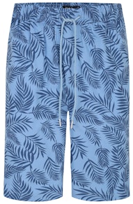 Bigdude Floral Print Cotton Shorts Blue