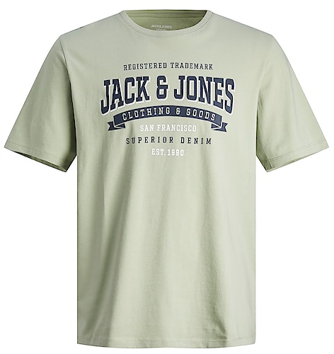 Jack & Jones – Bedrucktes T-Shirt in Wüstensalbei