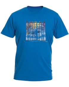 Cotton Valley Beach Day Surfer Print T-Shirt Ozeanblau