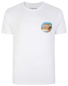Bigdude Dog's Life Bedrucktes T-Shirt Weiß