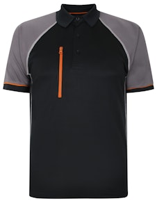 Bigdude Workwear Polo Shirt Black/Charcoal