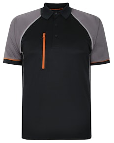 Bigdude Workwear Polo Shirt Black/Charcoal