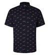 Geometric Bear Print Short Sleeve Shirt Navy
