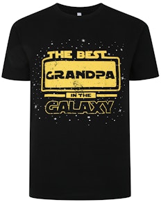 Bigdude The Best Grandpa Print T-Shirt Schwarz