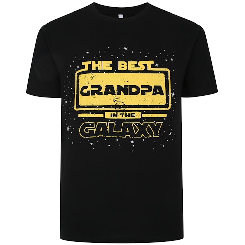 Bigdude The Best Grandpa Print T-Shirt Schwarz