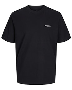 Jack & Jones Jeans – Bedrucktes T-Shirt mit Rundhalsausschnitt in Schwarz