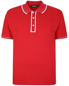 Bigdude Original Tipped Polo Shirt Red