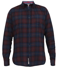 D555 Thornwood Check Long Sleeve Shirt Red