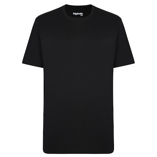 Bigdude Heavy Weight Plain T-Shirt Black