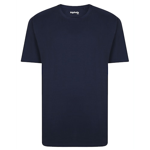 Bigdude Schweres, schlichtes T-Shirt Marineblau