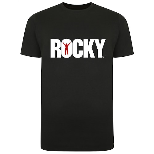 Offizielles Rocky Print T-Shirt Schwarz