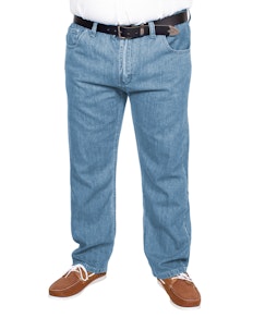 Bigdude Elasticated Waist Jeans Mid Wash