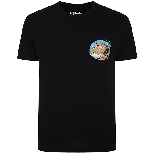 Bigdude Dog's Life Bedrucktes T-Shirt Schwarz