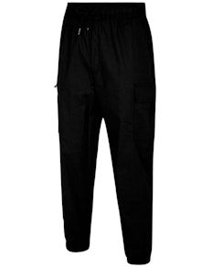 Bigdude Elasticated Waist Active Cargo Trousers Black