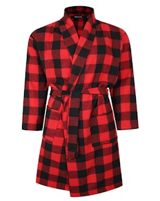 Bigdude Soft Flannel Dressing Gown Red