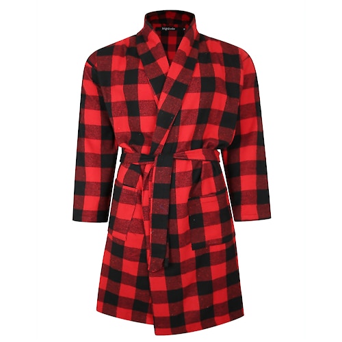 Bigdude Soft Flannel Dressing Gown Red