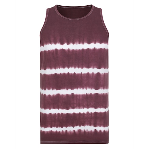 Bigdude Tie Dye Vest Burgundy