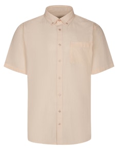 Bigdude Easy Iron Seersucker Shirt Faded Peach