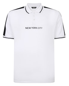 Poloshirt mit Bigdude-NYC-Print, Weiß, Größe L