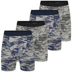 Bigdude – 4er-Pack Boxershorts mit Camouflage-Muster, gemischt