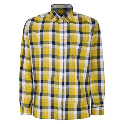 Bigdude Long Sleeve Check Shirt Yellow