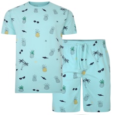 Bigdude Summer Print Pyjama Set Turquoise