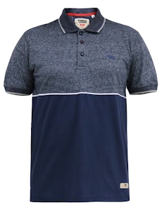 D555 Jaywick Cut And Sew Polo Shirt Navy