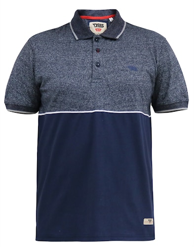 D555 Jaywick Cut And Sew Polo Shirt Navy