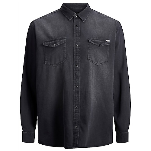 Jack & Jones Long Sleeve Denim Shirt Black