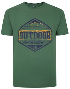 Bigdude Outdoors Print T-Shirt Deep Green