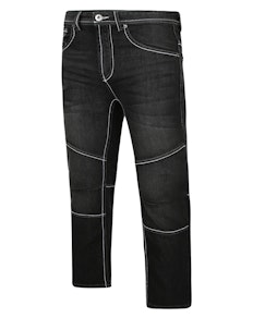 Bigdude Non Stretch Jeans mit Kontrastnähten Black Wash