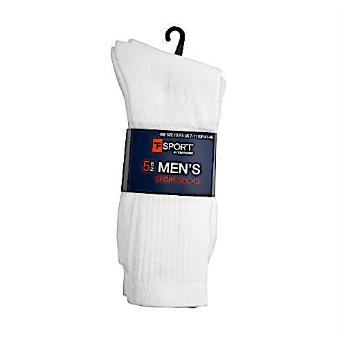 5 Pack Classic Sports Sock White