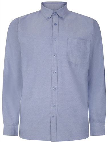 Bigdude Button Down Oxford Long Sleeve Shirt Royal Blue