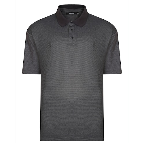 Bigdude Jacquard Jersey Polo Shirt Black