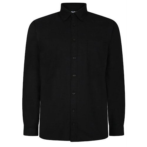 Bigdude Button Down Oxford Long Sleeve Shirt Black