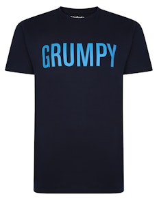Bigdude Grumpy Print T-Shirt Navy