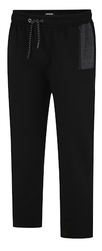 Bigdude Contrast Joggers with Zip Pockets Black/Charcoal