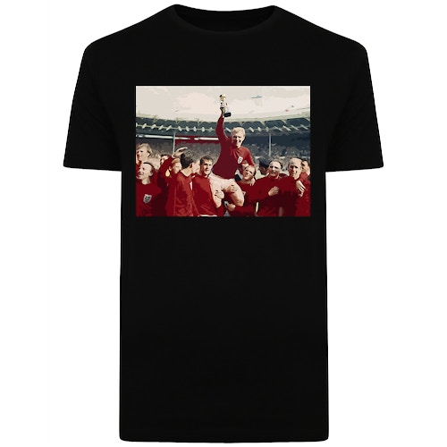 1966 World Cup Final At Wembley Stadium Print T-Shirt Black