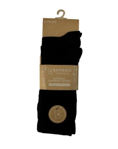 3 Pack Bamboo Socks Black